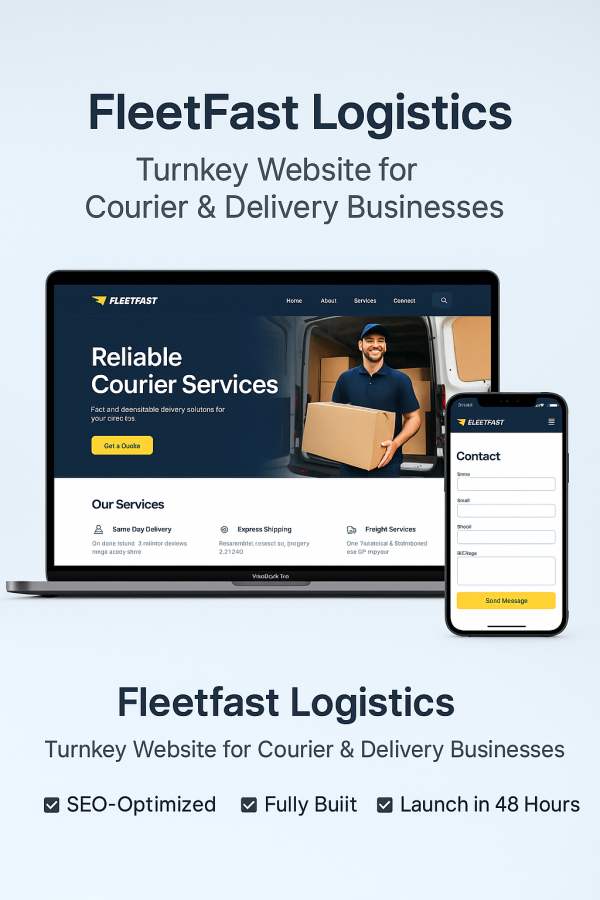 FleetFast Logistics Website Mockup